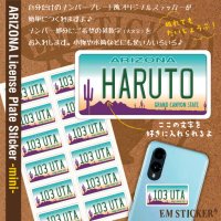 オリジナルステッカー アリゾナナンバープレート（ミニ）【文字入れ無料】