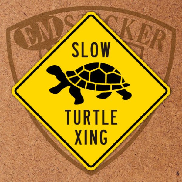 画像1: アメリカンステッカー ハワイ道路標識型“TURTLE XING” (1)