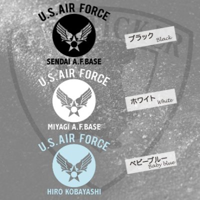 画像1: U.S.AIR FORCE オリジナル文字入れステッカー